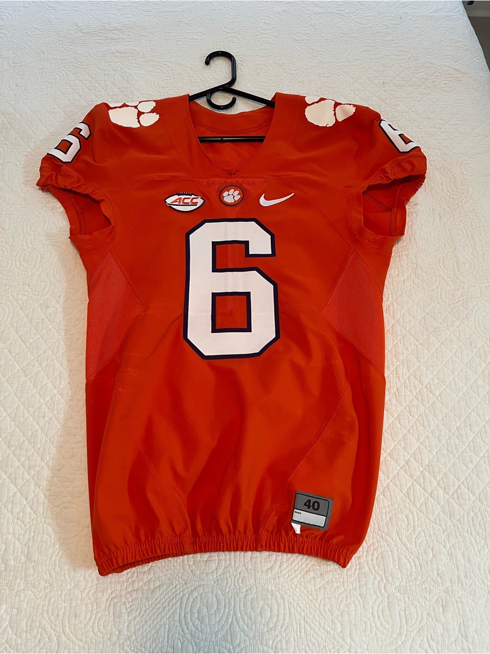 *RARE* 2016 National Champ Clemson Tigers Team Issued Single Digit Nike Jersey 6
